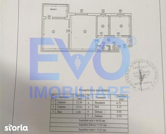 Apartament cu 2 camere nedecomandat în Tudor Vladimirescu