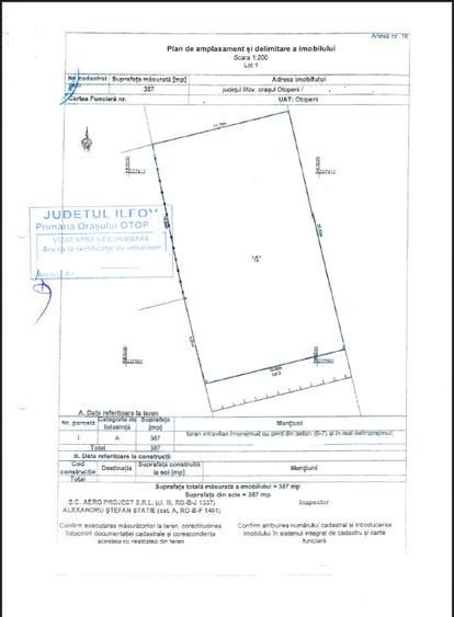 Teren Construcții intravilan de 387 mp, în Odăi