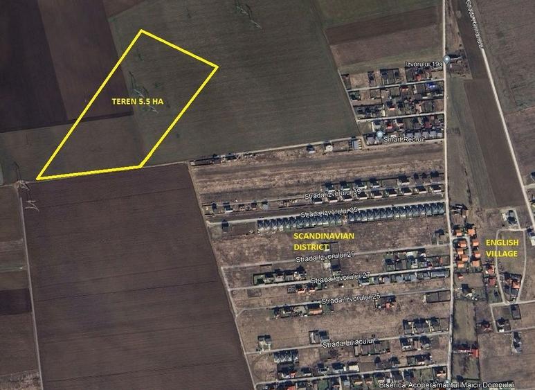 Teren agricol extravilan de 55000 mp, în Tărlungeni