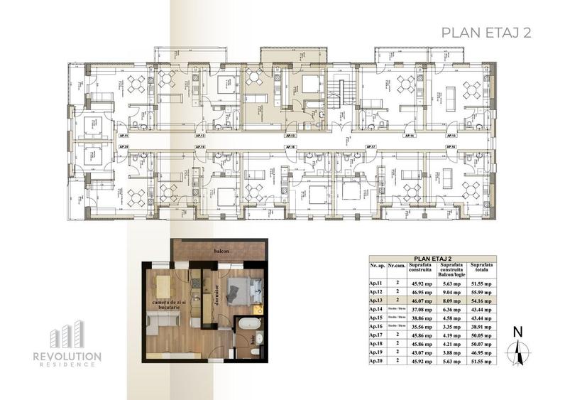 NEW! COMISION 0% - Tip Studio / Birou si 2 camere - Oltului 13A