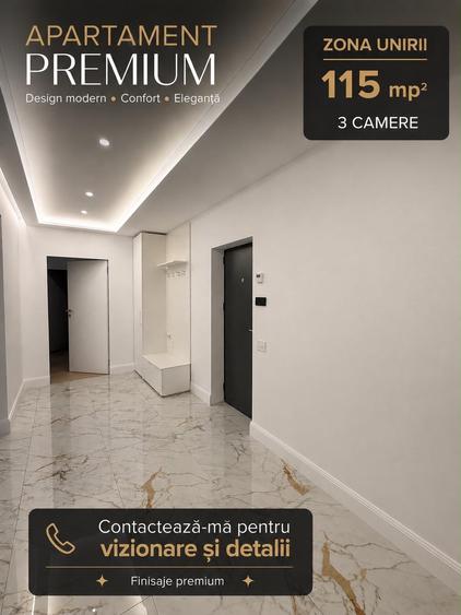 Apartament cu 3 camere decomandat, mobilat în Unirii