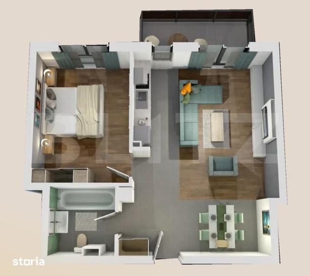 Apartament cu 2 camere în Florești — fotografia 1