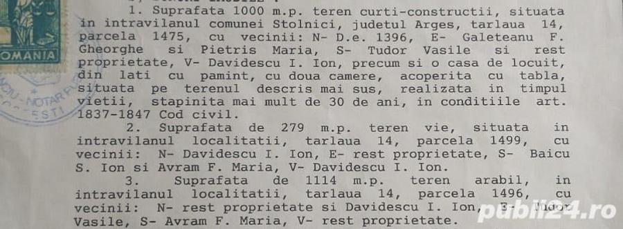 Casă cu 3 camere cu Teren 279 Mp în Stolnici