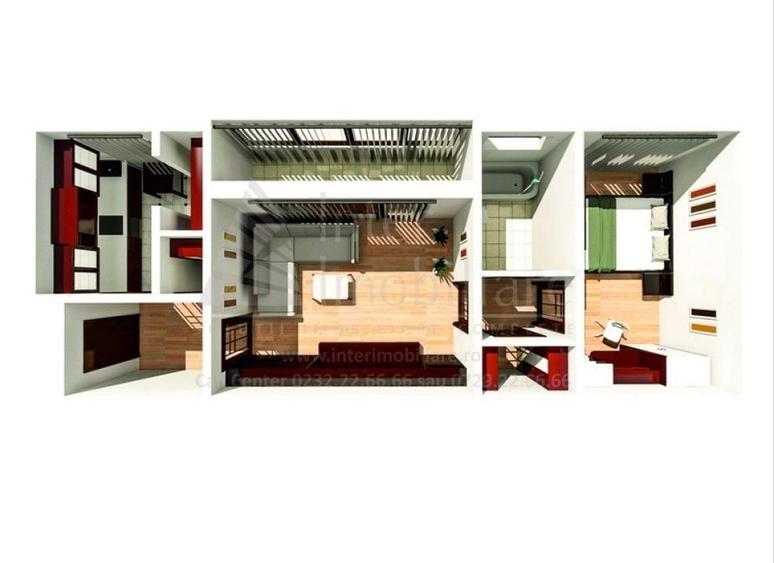Apartament 2 camere Podu Ros , 50 metri, etaj 2 Cod:162285 - 1