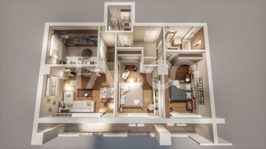 Apartament cu 3 camere decomandat în Periferie