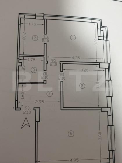 Apartament cu 3 camere decomandat, mobilat în Baza 3