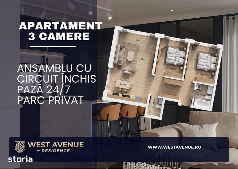 Apartament cu 3 camere în Militari