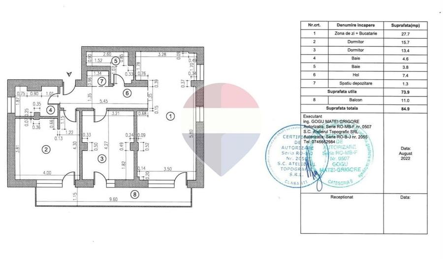 Apartament cu 3 camere decomandat, mobilat în Timpuri Noi
