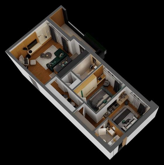 Apartament cu 3 camere decomandat în Central