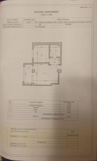 Apartament cu 2 camere decomandat în Roșu
