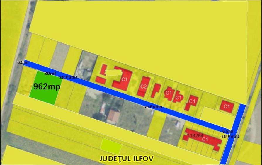 Teren Construcții intravilan de 1126 mp, în Exterior Est