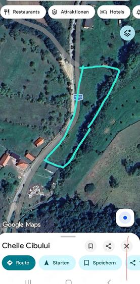 15Eur pe mp: Teren la asfalt + rau | Cheile Cibului | ideal cabane investi?ie - 1
