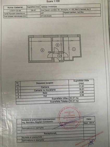 Apartament cu 2 camere decomandat în Central