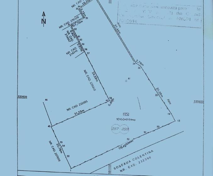 Teren Construcții intravilan de 2124 mp, în Colentina