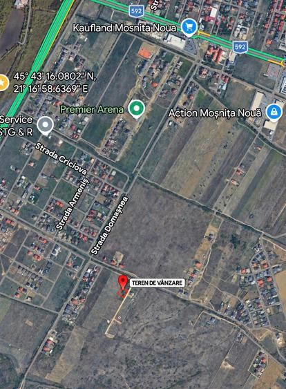 Teren Construcții intravilan de 600 mp, în Moșnița Nouă
