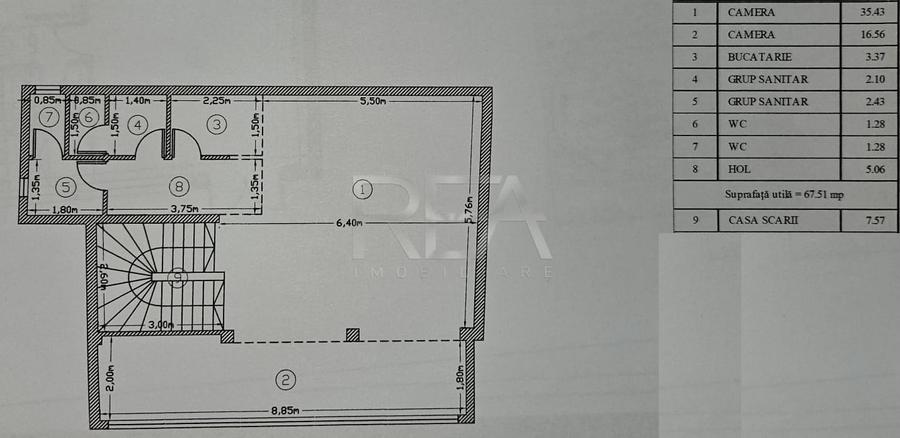 Spațiu comercial, de 67.51000213623 mp, în Drumul Sării