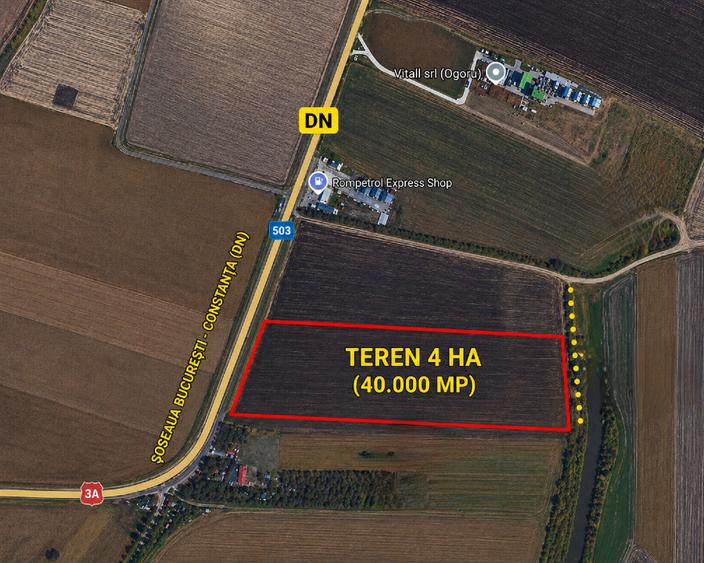 Teren agricol extravilan de 40000 mp, în Dor Mărunt