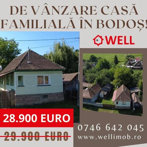 Casă cu 1 camere cu Teren 500 Mp în Bodoș