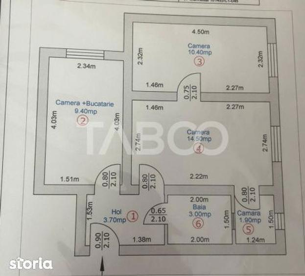 Apartament 2 camere de vanzare 43 mp zona Tiglari Sibiu - 4