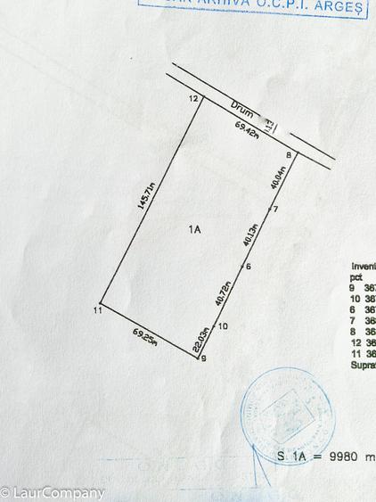 Teren Construcții intravilan de 9980 mp, în Bradu