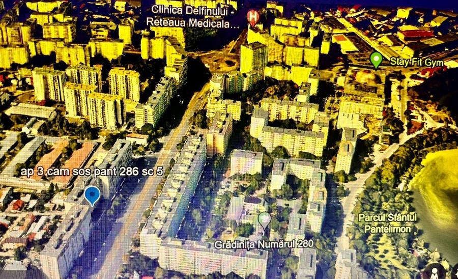 Apartament cu 3 camere semidecomandat în Pantelimon