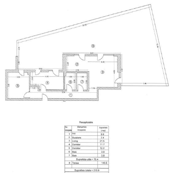 Apartament cu 3 camere decomandat în Unirii