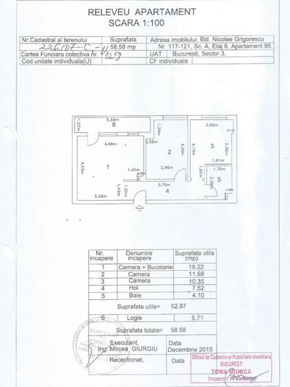Apartament cu 3 camere în Titan