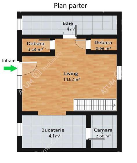Casă individuală cu 2 camere cu Teren 640 Mp în Rășinari