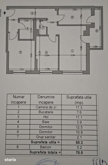 Apartament cu 3 camere decomandat în Craiovei