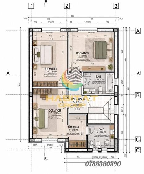 Casă individuală cu 5 camere cu Canalizare în Central
