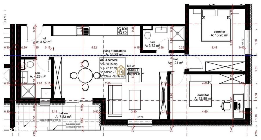 Apartament cu 3 camere în Central — fotografia 1