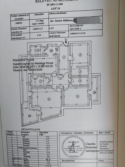 Apartament cu 4 camere decomandat în Brâncoveanu