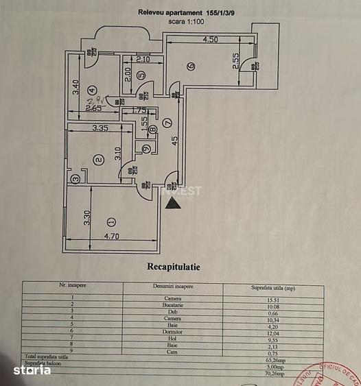 Apartament cu 3 camere decomandat în Canta