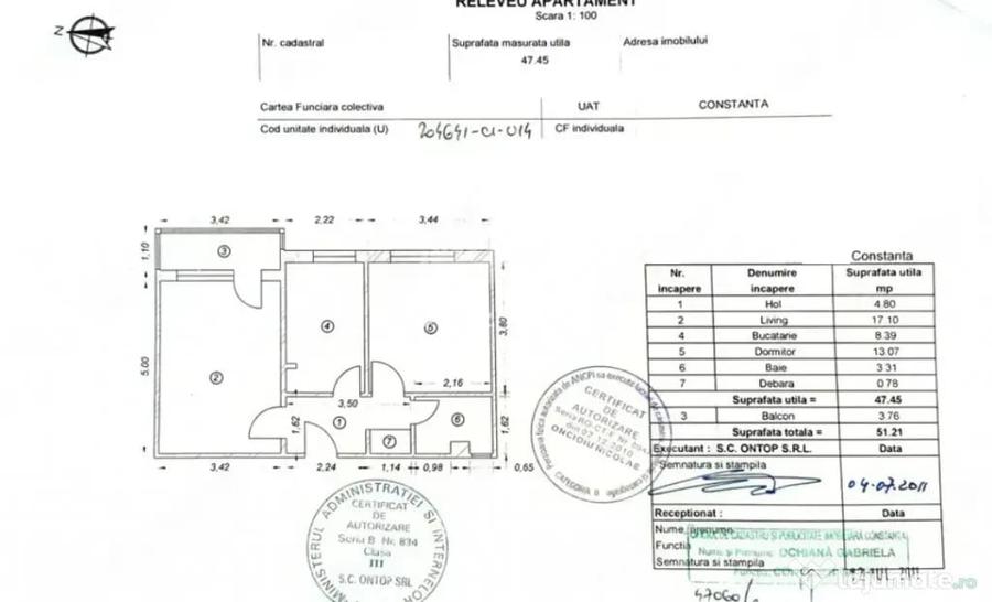 Apartament 2 camere decomandat, 51 mp - in vecinatatea scoli - 2