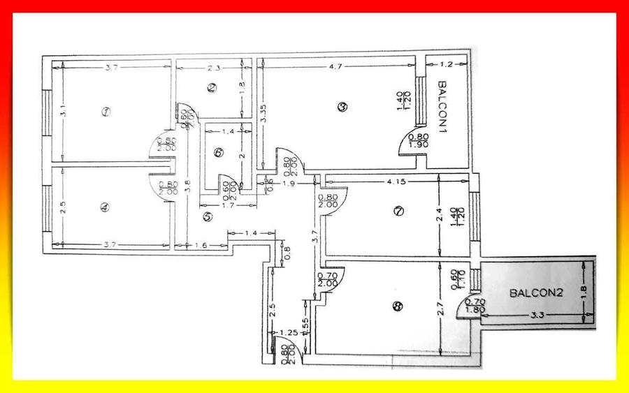 Apartament cu 4 camere decomandat în Ultracentral