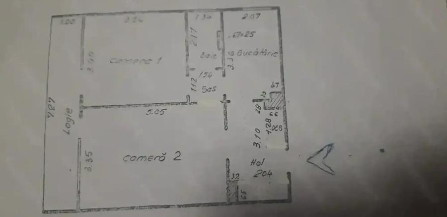 Apartament cu 2 camere decomandat în Nicolina