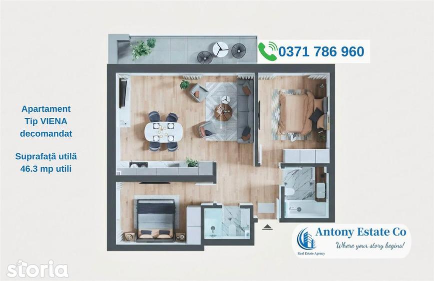 Apartament cu 2 camere decomandat în Calea Aradului