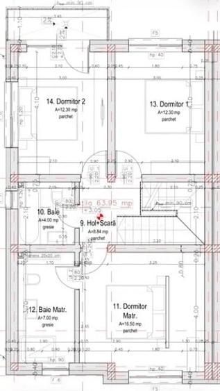 Duplex cu 6 camere cu Canalizare în Florești