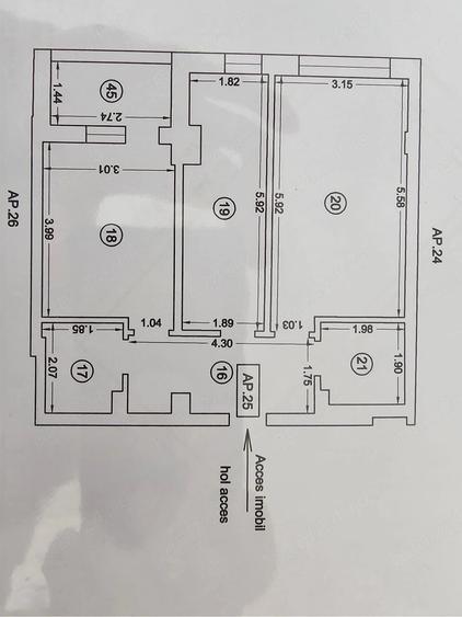 Apartament cu 2 camere decomandat în Central