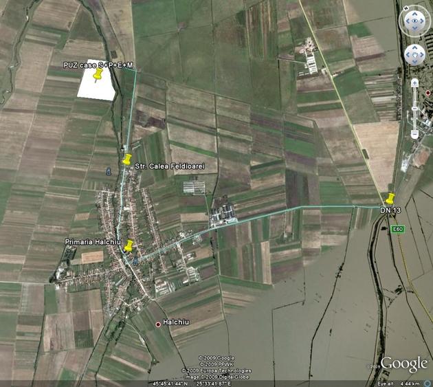 Teren Construcții intravilan de 1000 mp, în Hălchiu