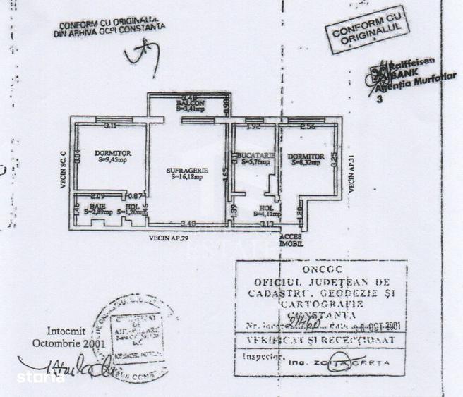 Apartament cu 3 camere semidecomandat în Tomis Nord