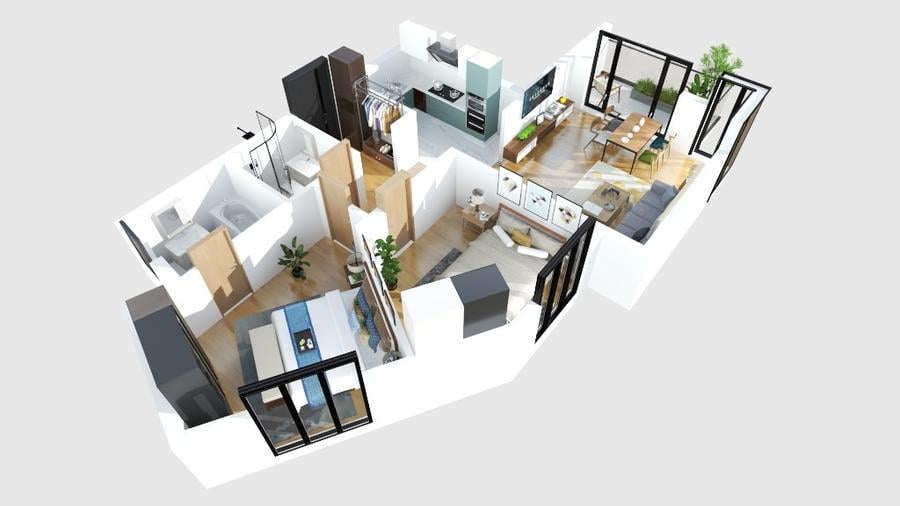 Apartament cu 3 camere semidecomandat în Moșilor
