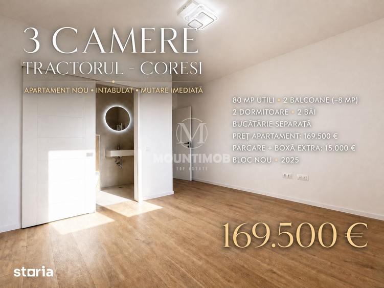 3 camere TractorulCoresi, 80 mp/utili, mutare imediata - 7