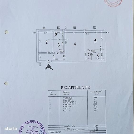 Apartament cu 2 camere decomandat în Central