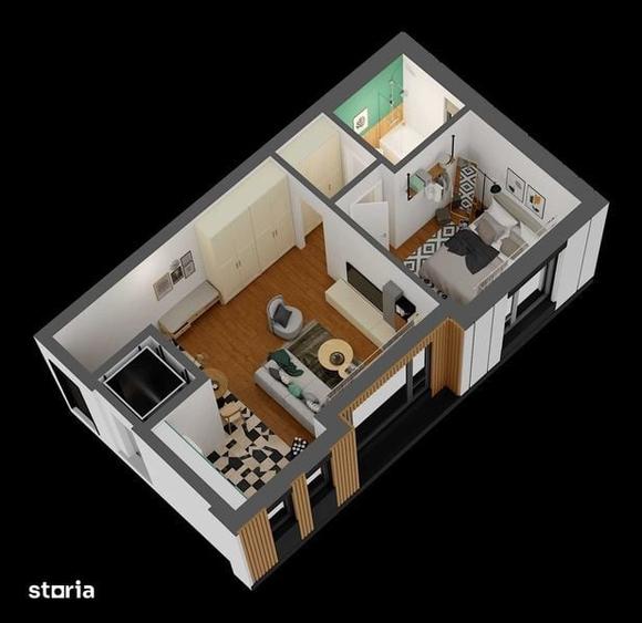 Apartament cu 2 camere în Gării