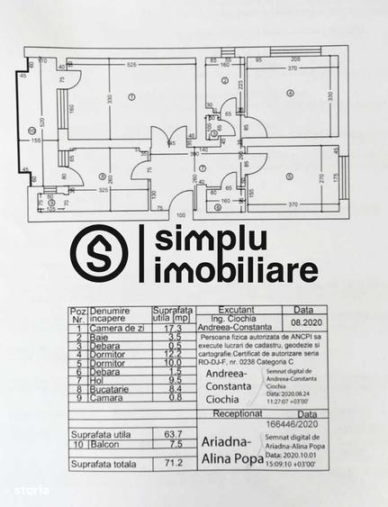 Apartament cu 3 camere decomandat în Calea București