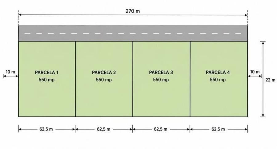 Teren de 2278 mp, în Central