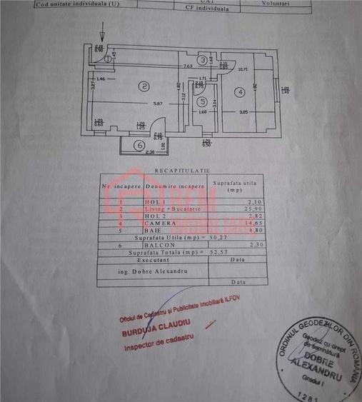 Apartament cu 2 camere semidecomandat în Central