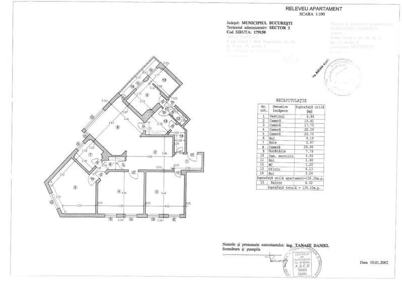 Apartament cu 5 camere decomandat în Universitate
