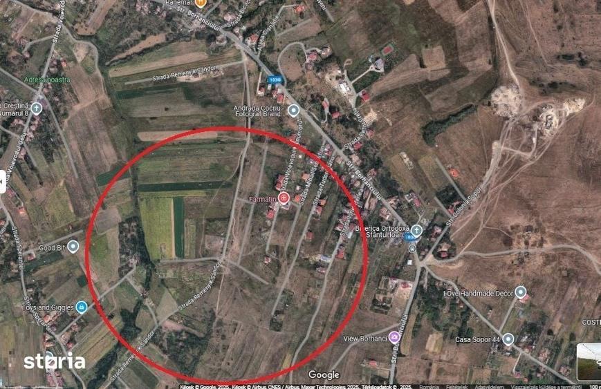 Teren de 1450 mp, în Borhanci